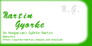 martin gyorke business card